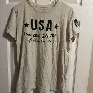 Under Armour White USA Short Sleeve Tee